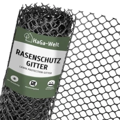 Bild av HaGa® Grässkyddsgaller 1,3 m x 5 golvförstärkning gräsmatta kan manövreras beständig mot förruttnelse extremt stabilt