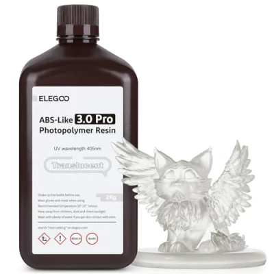 Bild av ELEGOO ABS liknande harts 3.0 Pro, UV härdande 3D med hög precision, inte spröd, giftfri för LCD/DLP skrivare, fotopolymer klar 2 000 g