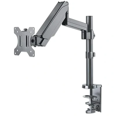 Bild av IC INTRACOM Manhattan Monitor Desk Mount (clamp &amp; grommet) 1 screen 3 pivots (full motion) 10 32&quot; Vesa 75x75 to 100x100mm Gas Spring Max 8kg Black