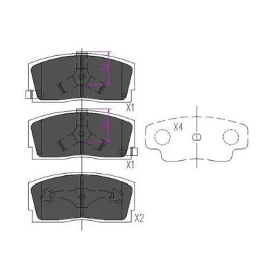 Bild av KAVO PARTS KBP 1501 Jeu de plaquettes frein avec indicateur d&#039;usure