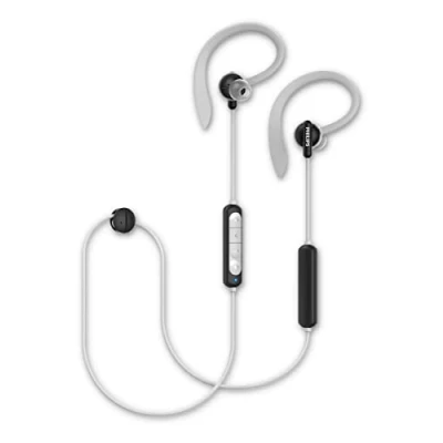 Bild av Philips A4205BK/00 In Ear Hörlurar Bluetooth, Trådlösa Sport (Pulsmätare, Mikrofon, 10 mm Neodymiumelement, IPX5 vattentät, Snabbladdning, Säker Passform) Svart 2020/2021 Modell