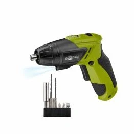 Bild av Goobay 71880 sladdlös skruvdragare kompakt böjskruvmejsel med litiumjonbatteri inklusive bitsats och laddare, 6 W, 5 V