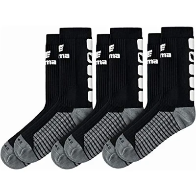 Bild av Erima unisex vuxen 3 pack CLASSIC 5 C Strumpor (2181910), svart/vit, 47 50