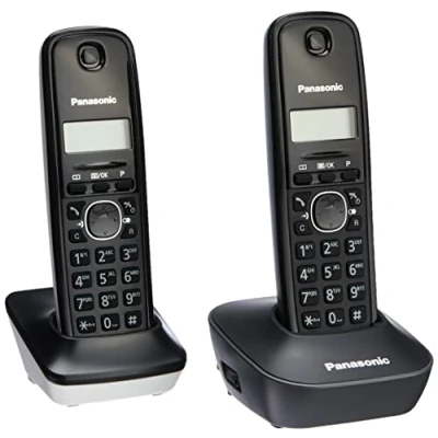 Bild av Panasonic KX TG1612 telefoner (DECT, skrivbord, svart, LCD, AC, AAA)