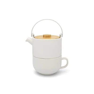 Bild av Bredemeijer vit matt keramik tea for one set 0,5 liter 2 delar