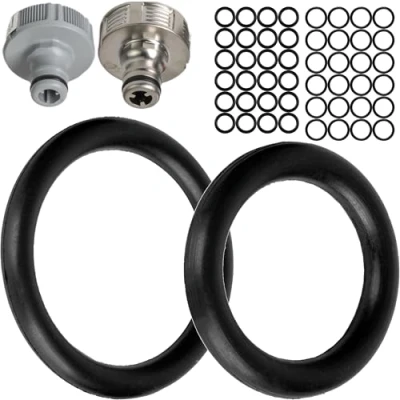 Bild av Ersättnings O ringssats, 50 delar, för G 1/2&quot; och 3/4&quot; tum trädgårdsanslutningssystem, kompatibel med Gardena 21 26,5 mm krananslutningar, Ø 16 x 11 22,3 17 mm, gummi, tätningsring 5303