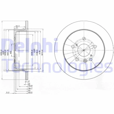 Bild av Bromsskiva DELPHI BG3779