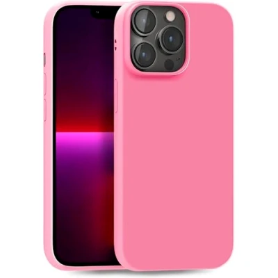 Bild av MyGadget fodral kompatibelt med iPhone 13 Pro robust mobilfodral TPU smalt silikonfodral bakstycke reptåligt skyddsfodral matt rosa