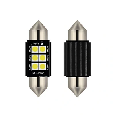 Bild av Fastcar 2 st Festoon LED pendellampor 36 mm C5W ren vit Canbus DC12 V