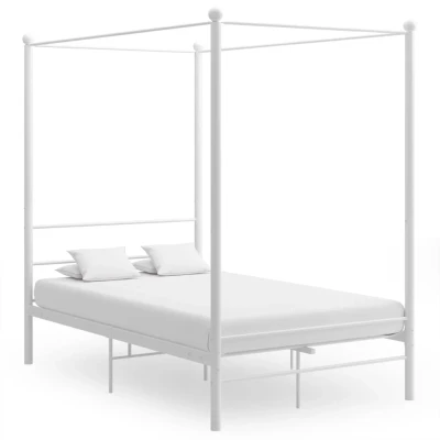 Bild av vidaXL Himmelsäng vit metall 120x200 cm