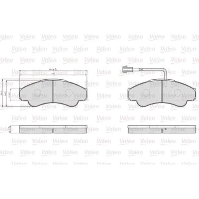 Bild av VALEO 872919 Jeu de plaquettes frein Essieu avant contact signal d&#039;usure inclus sans kit vis fixation, pour conditions d’usage difficiles