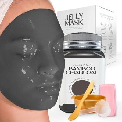 Bild av BRÜUN Jelly Mask Jar Bamboo Charcoal Peel Off Face Care Rubber 23 fl oz Skin Moisturizing Gel Spa Set