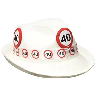 Bild av Trafikskylt 40:e vit trebenshatt