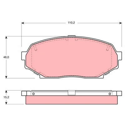 Bild av TRW GDB1028 Jeu de plaquettes frein non préparé pour indicateur d&#039;usure MAZDA: MX 5 I