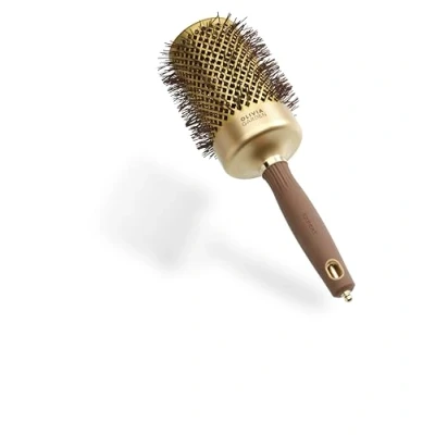 Bild av Olivia Garden Expert Blowout Shine Guld &amp; Brun 65 Rund keramisk antistatisk borste för glänsande och frissfritt föning