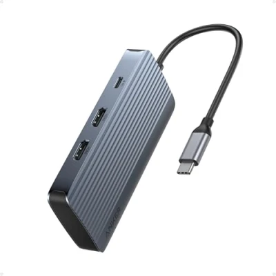 Bild av Anker 7 i 1 USB C Hub, Dual Display dockningsstation, HDMI Display, 100W strömförsörjning, 10Gbps dataöverföringar, portar för MacBook Air/Pro, Dell XPS, iPad Pro och mer