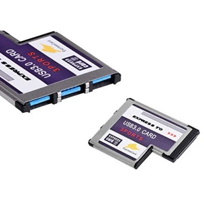 Bild av KALEA INFORMATIQUE 54 mm Express Card kontrollkort (EXPRESSCARD 54) till USB 3.0 med 3 USB3.0 portar 5G och FL1100 chipset