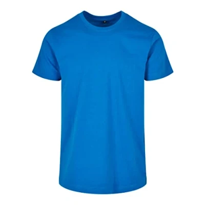Bild av Build Your Brand Basic Round Neck T shirt för män, Kobalt blå, S