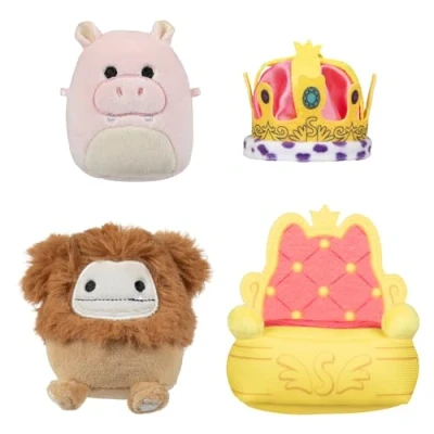 Bild av Squishmallows Micromallows SQMM0014 tillbehörsset kunglig parad, supermjuk mini, 6,5 cm plyschfigurer