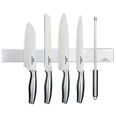 Bild av G.a HOMEFAVOR magnetisk knivhållare i rostfritt stål, 40 cm knivremsa för snyggt kök