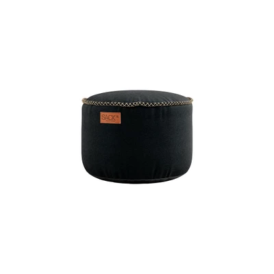Bild av SACKit Canvas Pouf Puff Black Ø50 x H35 cm