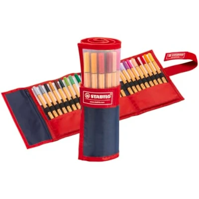 Bild av Fineliner STABILO point 88 Rollerset med 25 Blandade färger