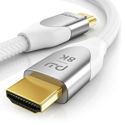 Bild av 3 m 8K HDMI kabel 2.1 @ 60Hz 4K 120Hz DSC HDTV 7680 x 4320 UHD II 2.0a 2.0b 3D höghastighets HDR ARC precisionskontakt kompatibel med Blu Ray PS4 PS5 Xbox