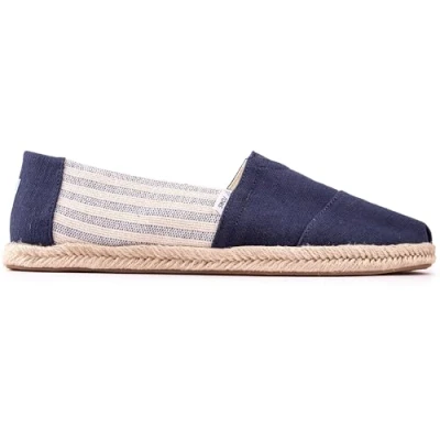 Bild av TOMS Alpargata rep för män klassisk loafer platt, marinblå, 44.5 EU