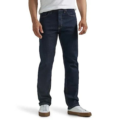 Bild av Wrangler herr fri att sträcka normal passform jeans, Skölj denim, 36W / 32L