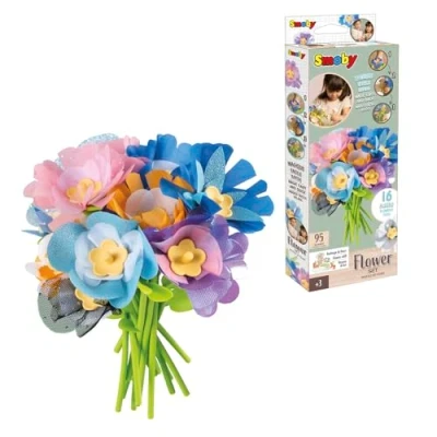 Bild av Smoby 7600350408 Blomstermarknads Påfyllning Set Setet Består av alla Nödvändiga Tillbehör för att Göra 16 Blommor, Från 3 år