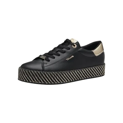 Bild av Tamaris dam 1 23713 42 sneakers, svart/guld, 37 EU, Svart guld, EU