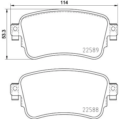 Bild av HELLA 8DB 355 037 681 Jeu de plaquettes frein avec indicateur d&#039;usure vis d&#039;étrier CITROËN: Jumpy III Van, Spacetourer