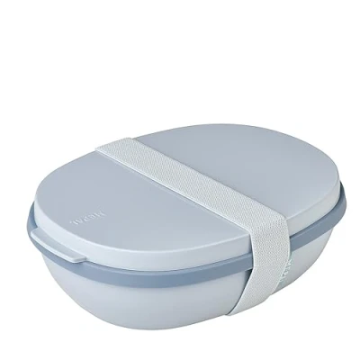 Bild av Mepal Ellipse Duo lunchkorg lunchlåda för vuxna och salladslåda praktisk en hälsosam lunch perfekt smörgåsar sallader 825 ml + 600 nordisk blå