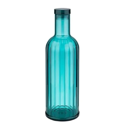 Bild av APS 10749 flaska &quot;STRIPES&quot;, blå, silikon/MS, 1 l, 9 cm x 28,5