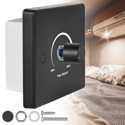 Bild av DC 1224 V LED dimmer PWM för lampor kontroll sladddimmer husbil, båt, lastbil, husvagn, halogenglödlampa, dimbara