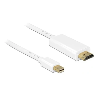 Bild av Delock High Speed HDMI Adapterkabel Mini DisplayPort hane till 3 m vit stöd för 4K