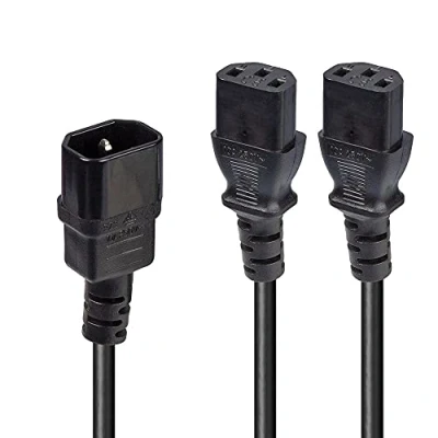 Bild av LINDY 2 m IEC C14 till x C13 &quot;Y&quot;IEC Splitter förlängningskabel svart