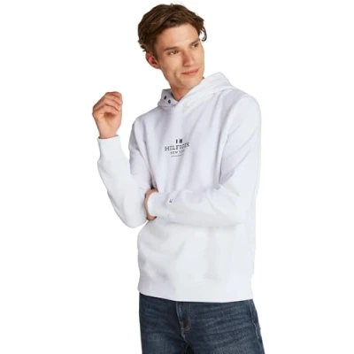 Bild av Tommy Hilfiger Hoodie Unisex Sweatshirt, Storlek: Small, White