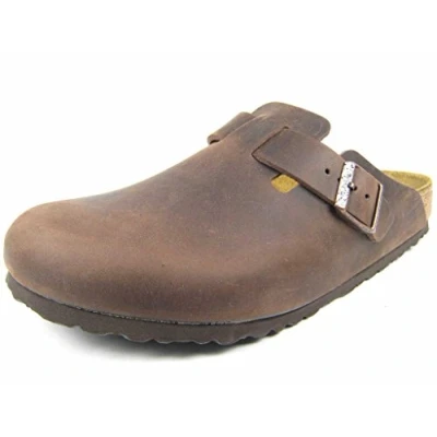 Bild av Birkenstock Boston LEOI Regular Platt slipin, Storlek: 39, Habana Skinn