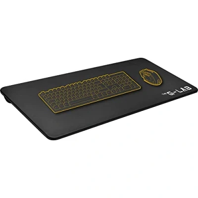 Bild av THE G LAB K Board kadmium laptopställ med XXL kuddar, perfekt för hemmakontor/spel säng eller soffa, laptopstativ 1319 tum, laptopdesk extra stor handtag