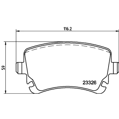 Bild av HELLA 8DB 355 010 971 Jeu de plaquettes frein non préparé pour indicateur d&#039;usure avec vis d&#039;étrier accessoires AUDI: A6 C6 Avant