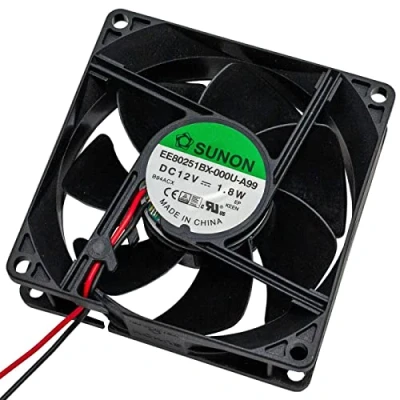 Bild av Fläkt 12 V DC 1,8 W 80 x 25 mm 76,4 m3/h 3 600 U/min Sunon EE80251BX A99