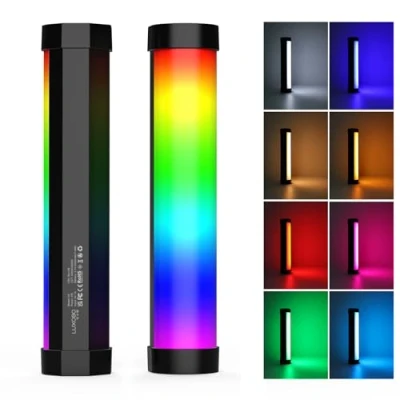 Bild av LUXCEO V8 LED videolampa, RGB ljusstav fotografering, CRI 95+, inbyggt batteri 2 000 mAh,3 K/6 K, ljusstyrka 5100 % justerbar, 4 effekter för TikTok, Vlog, YouTube, fotografering
