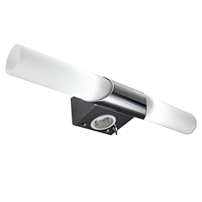 Bild av B.K.Licht I LED spegel ljus 2x 5W E14 brytare badrumsbelysning krom IP20 bredd: 44,5cm