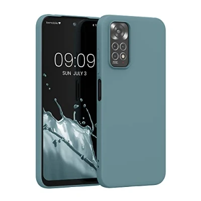 Bild av kwmobile Fodral kompatibelt med Xiaomi Redmi Note 11/Note 11S mjukt silikonfodral Arctic Night
