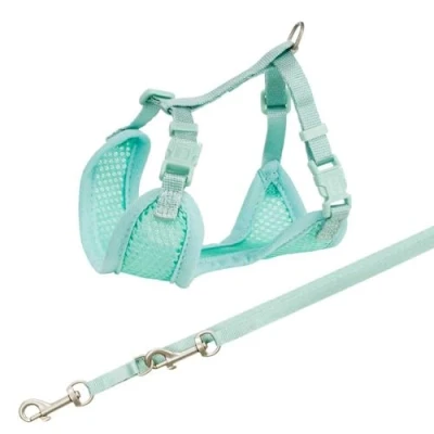 Bild av Trixie Junior puppy soft harness with leash 26 34 cm/10 mm 2.00 m mint