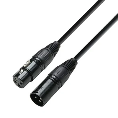 Bild av Adam Hall Cables K3DMF0600 DMX kabel XLR hane till hona 6 m