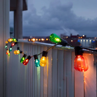 Bild av Konstsmide Christmas Ölträdgård ljusslinga 20 LED droppar färgade