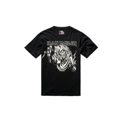 Bild av Brandit IRON Maiden Design GLOW IN THE DARK Pigment Tshirt med print, Storlek: Large, Black