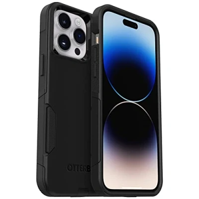 Bild av OtterBox Commuter skal för iPhone 14 Pro Max, stöttåligt, fallsäkert, tåligt, skyddande skal, testad till militärstandard x3, antimikrobiellt skydd, Svart, Utan retailförpackning